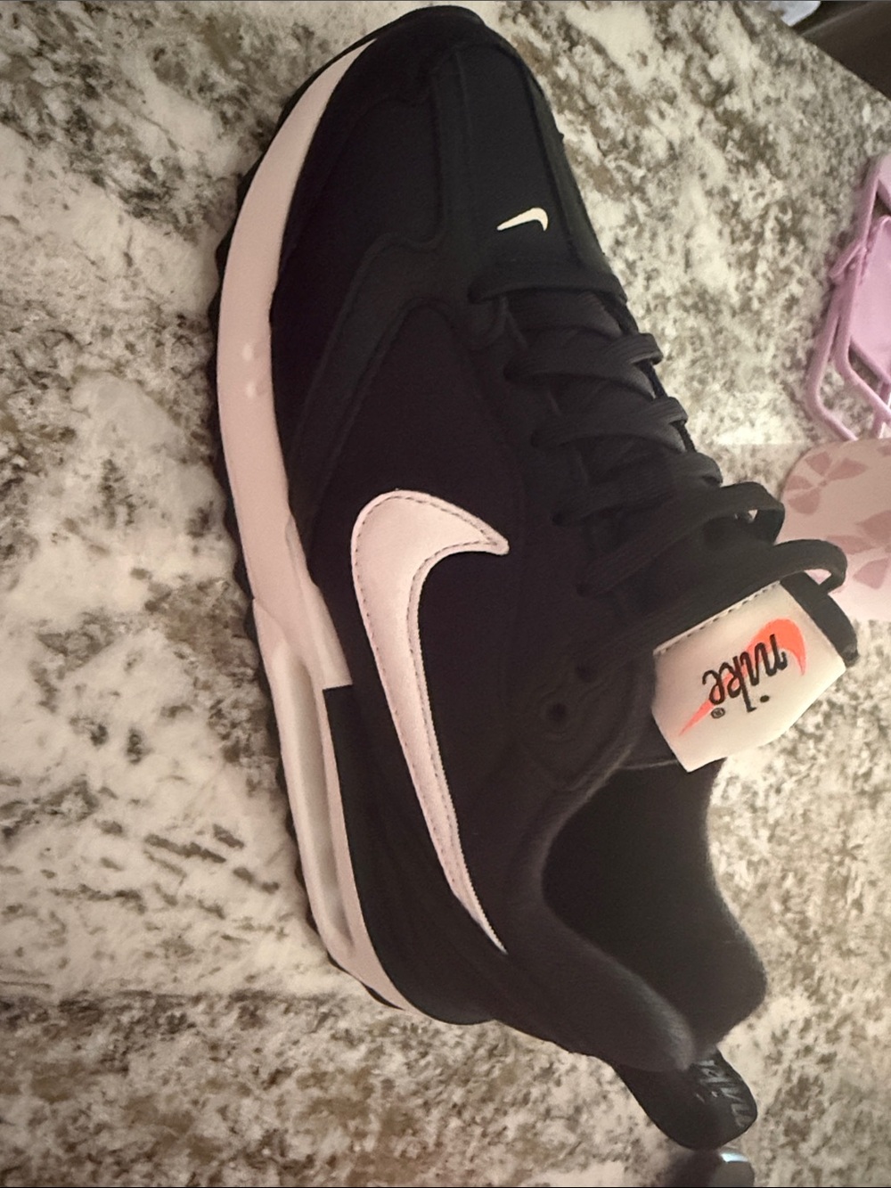 Nike Women's Black and White Air Max-Style Sneakers